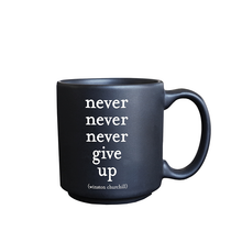 Load image into Gallery viewer, Mini Mugs - Never Give Up (Winston Churchill)
