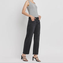 Load image into Gallery viewer, High Rise Ankle Barrel Jeans ~ Black
