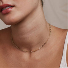 Load image into Gallery viewer, Connected Delicate Paperclip Chain Necklace
