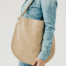 Load image into Gallery viewer, Rosalie Rivet Suede Hobo Bag
