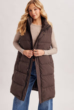 Load image into Gallery viewer, Longline Quilted Puffer Vest

