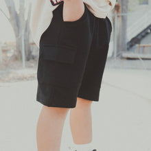 Load image into Gallery viewer, Everyday Black Cargo Shorts
