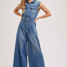 Load image into Gallery viewer, Sleeveless Denim Jumpsuit
