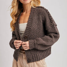 Load image into Gallery viewer, Cropped Popcorn Knit Cardigan
