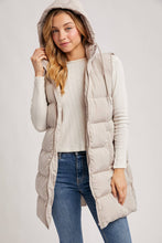 Load image into Gallery viewer, Hooded Longline Puffer Vest
