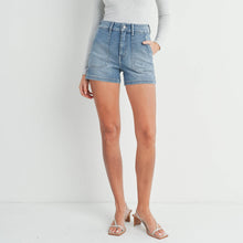 Load image into Gallery viewer, High Rise Utility Cargo Shorts by Just Black Denim
