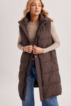 Load image into Gallery viewer, Longline Quilted Puffer Vest
