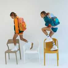 Load image into Gallery viewer, TRACK SHORTS in DEEP TEAL + PINK TRIM | KIDS
