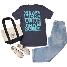 Load image into Gallery viewer, We Are More Alike Than Different. Adult Crew ~ Navy
