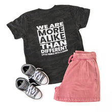 Load image into Gallery viewer, We Are More Alike Than Different. Youth Crew ~ Black Camoflague
