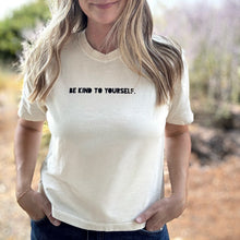 Load image into Gallery viewer, Be Kind to Yourself. Women's Garment-Dyed Boxy Crew
