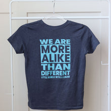 Load image into Gallery viewer, We Are More Alike Than Different. Youth Tee ~ Navy
