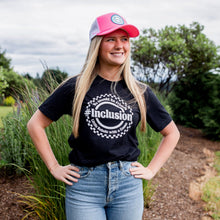 Load image into Gallery viewer, Advocate. Resilience. Never Give Up. Trucker Hat ~ Pink

