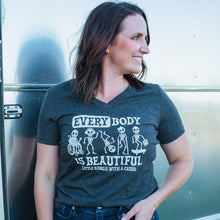Load image into Gallery viewer, EVERYbody is BEAUTIFUL. Women's V-neck Tees
