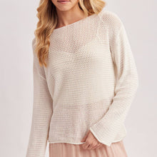 Load image into Gallery viewer, Boat Neck Open Knit Sweater
