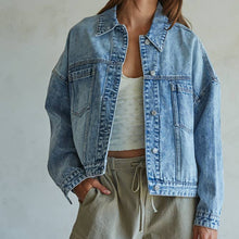 Load image into Gallery viewer, Woven Denim 100% Cotton Washed Button Down Jacket
