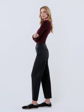 Load image into Gallery viewer, High Rise Ankle Barrel Jeans ~ Black
