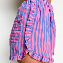 Load image into Gallery viewer, Striped Ruffled Hem Shorts

