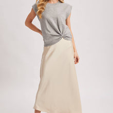 Load image into Gallery viewer, Twist Knot Cap Sleeve Sweater
