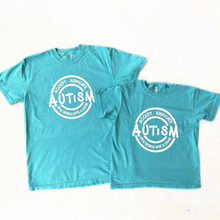 Load image into Gallery viewer, Autism Accept &amp; Advocate Garment-Dyed Crew (youth + adult)
