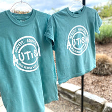 Load image into Gallery viewer, Autism Accept &amp; Advocate Garment-Dyed Crew (youth + adult)
