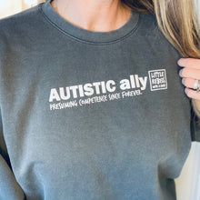 Load image into Gallery viewer, Autistic Ally. Garment-Dyed Sweatshirt
