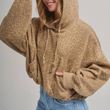 Load image into Gallery viewer, Bubble Hem Leopard Hoodie
