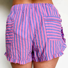 Load image into Gallery viewer, Striped Ruffled Hem Shorts
