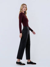 Load image into Gallery viewer, High Rise Ankle Barrel Jeans ~ Black
