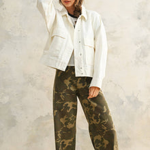 Load image into Gallery viewer, Washed Cotton Jacket with Cargo Pockets
