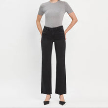 Load image into Gallery viewer, High Rise Slim Wide Leg Jeans ~ Black
