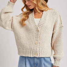 Load image into Gallery viewer, Cropped Popcorn Knit Cardigan
