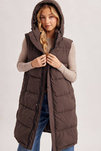 Load image into Gallery viewer, Longline Quilted Puffer Vest
