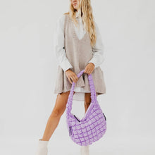 Load image into Gallery viewer, Carmen Quilted Hobo Tote Bag
