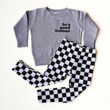 Load image into Gallery viewer, Be a Good Human. Toddler Crewneck Sweatshirt
