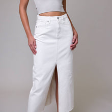 Load image into Gallery viewer, Sea Salt Front Slit Midi Skirt
