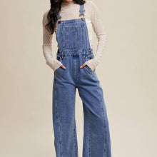 Load image into Gallery viewer, Wide-Leg Denim Overalls
