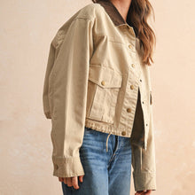 Load image into Gallery viewer, Utility Jacket with Contrast Collar
