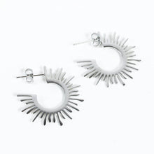 Load image into Gallery viewer, Sunburst Hoops
