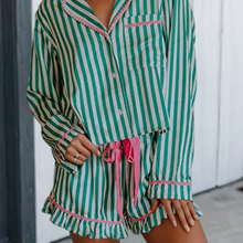 Load image into Gallery viewer, Striped Pajama Short Set
