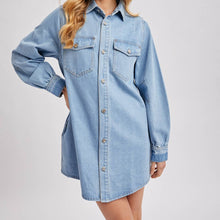 Load image into Gallery viewer, Denim Button Down Shirt Dress (also a shacket!)
