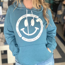 Load image into Gallery viewer, Stand Up &amp; Stand Together Hoodie ~ Teal CJF x LR
