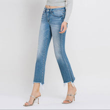 Load image into Gallery viewer, Mid Rise Frayed Hem Bootcut Ankle Jeans by Flying Monkey
