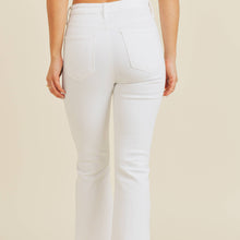 Load image into Gallery viewer, High Rise Crop Flare ~ Just Black Denim
