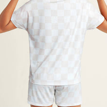 Load image into Gallery viewer, Checkered Drawstring Shorts Lounge Set
