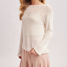 Load image into Gallery viewer, Boat Neck Open Knit Sweater
