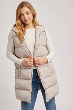 Load image into Gallery viewer, Hooded Longline Puffer Vest

