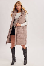 Load image into Gallery viewer, Longline Quilted Puffer Vest
