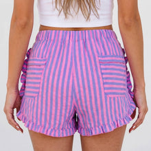 Load image into Gallery viewer, Striped Ruffled Hem Shorts
