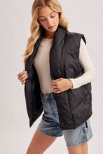 Load image into Gallery viewer, Oversized Shawl Collar Puffer Vest
